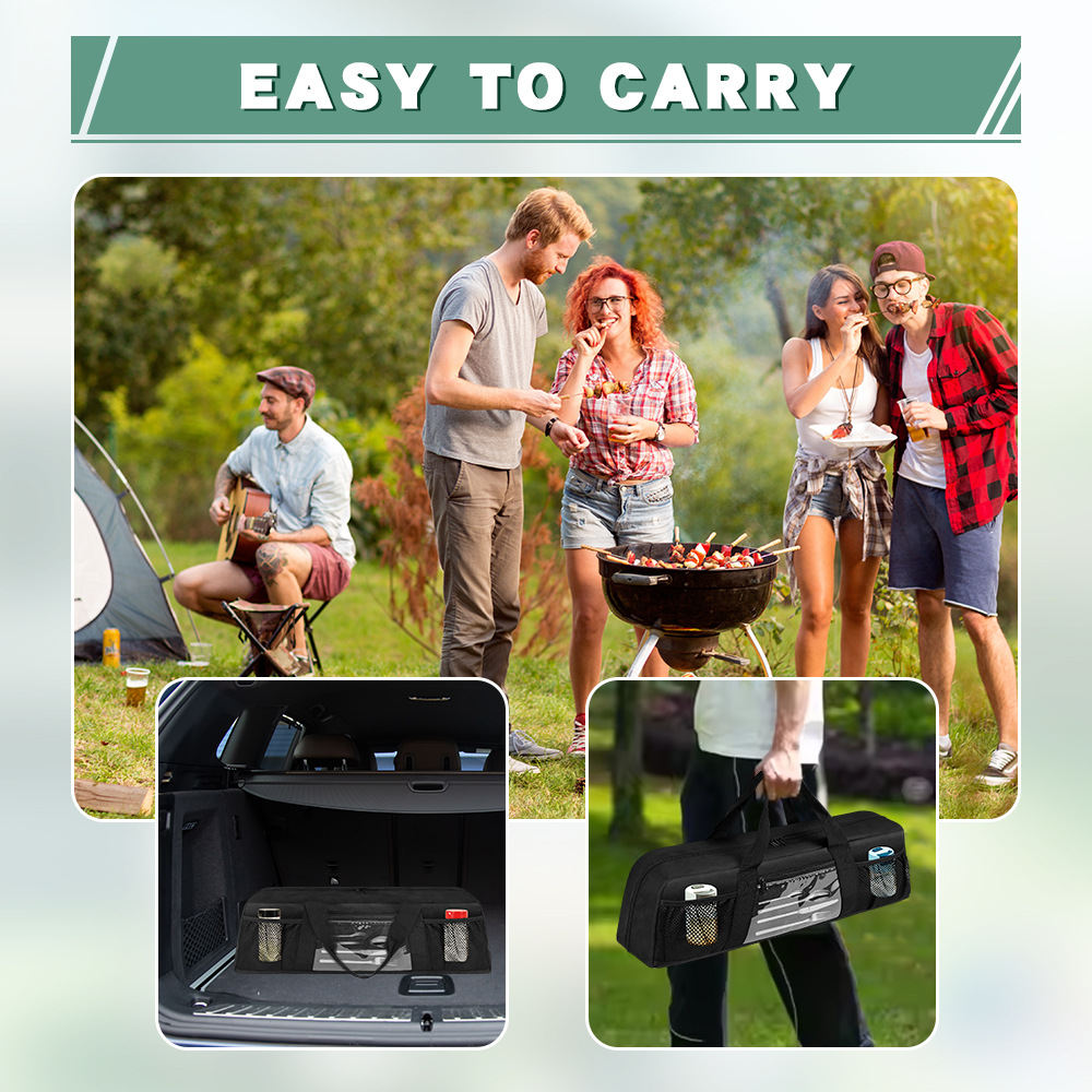 Camping Cooking Organizer - Portable Grill Tool Carrying Case Waterproof